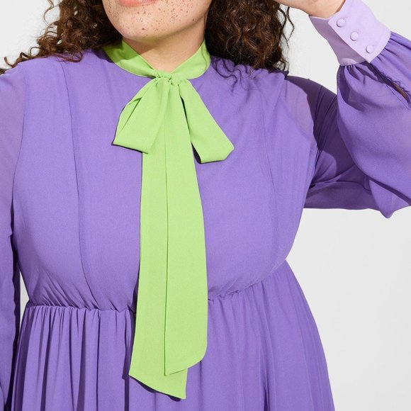 ❤️NWT VINTAGE TORRID SCOOBY DOO DAPHNE HALLOWEEN COSTUME COSPLAY DRESS SIZE 1X - Picture 3 of 8